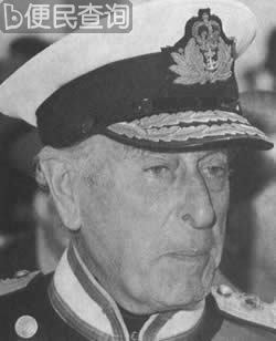 英国海军元帅蒙巴顿逝世