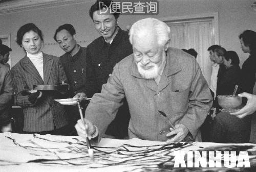 画家朱屺瞻在上海逝世