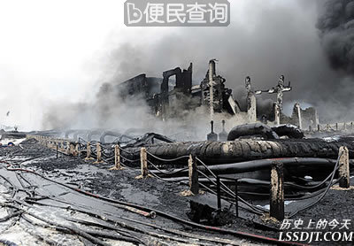 大连新港中石油输油管道发生爆炸起火