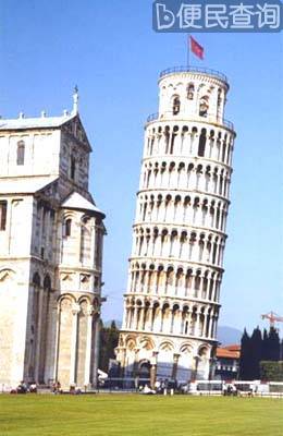 意大利著名的比萨斜塔破土动工
