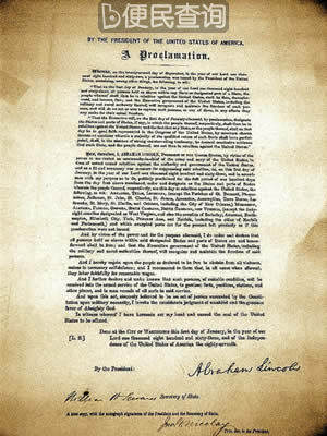 林肯总统向内阁宣读《解放黑奴宣言》的初稿