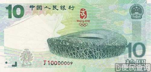 中国人民银行公开发行第二十九届奥林匹克运动会纪念钞